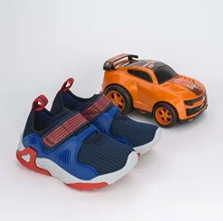 Tênis Infantil Calce Fácil Kidy Play Carrinho Azul Marinho