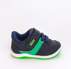 Tênis Infantil Masculino Kidy Colors Azul Marinho Verde