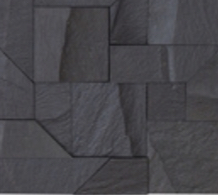 Revestimento Mosaico  Variadão Pedra Ferro Preta