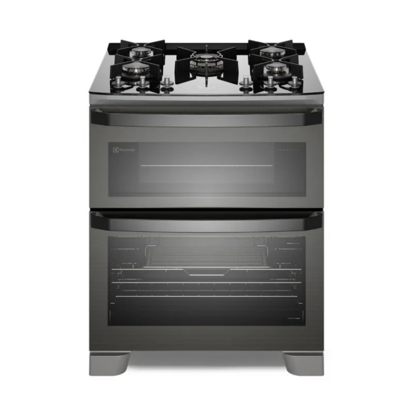 Fogão 5 bocas Electrolux Cinza Expert Função Air Fryer,