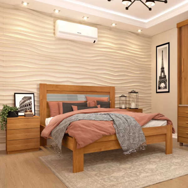Cama casal safira cinamomo com off fábrica TCIL
