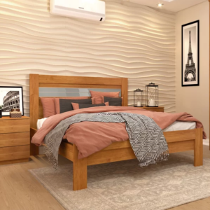 Cama casal safira cinamomo com off fábrica TCIL