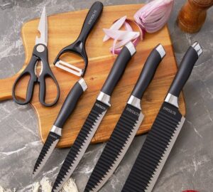 Kit de Facas Churrasco Profissional Antiaderente 6 Peças