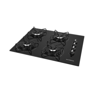 Cooktop a Gás, 4 Bocas, Mondial, Preto/Inox, Bivolt - CTG-01