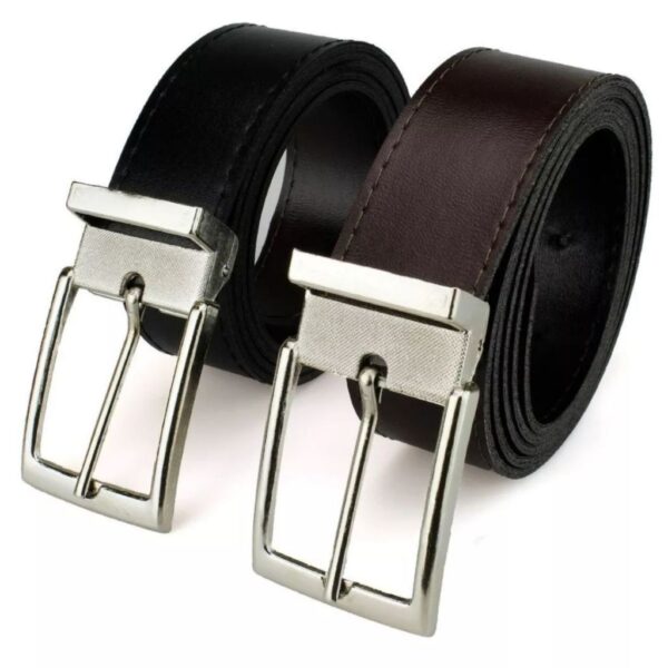 Kit 2 Cintos Masculinos Dupla Face Elegante Lançamento