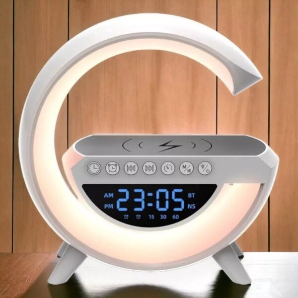 Caixinha De Som G-speaker smart station Carregador Indução Sem Fio Multifunçao Altofalante