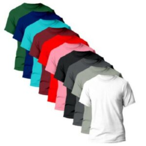 KIT 10 CAMISETAS 100% POLIÉSTER MASCULINA CASUAL TOP