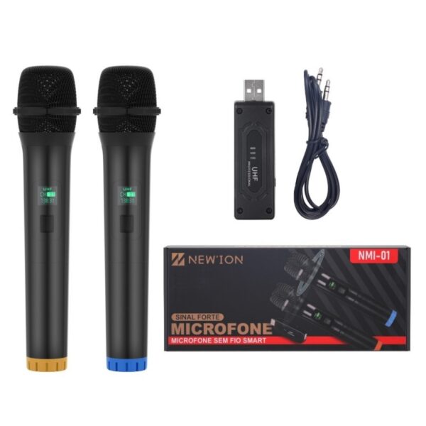 Kit 1 ou 2 Microfones Sem Fio Sinal Forte Digital Igreja