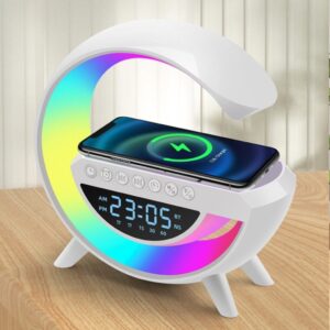 Caixinha De Som G-speaker smart station Carregador Indução Sem Fio Multifunçao Altofalante