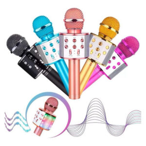 Microfone Infantil de Karaoke Microfone de Brinquedo Sem Fio Bluetooth