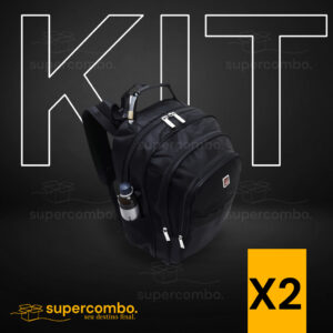 Combo de 2 Mochila Impermeável Reforçada Cabo De Aço bolso notebook universitária executiva
