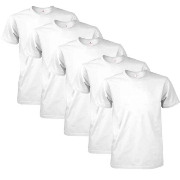Kit 5 Camisetas Básicas Masculina 100% Poliéster  - Abafarto