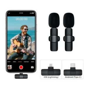 Microfone Lapela Celular Kit/Unidade Wireless Sem Fio Compatível Android E IPhone/IOS Envio Imediato