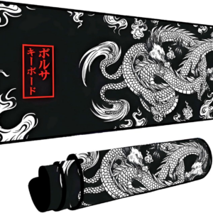 Mouse Pad Gamer Desk Pad Speed Extra Grande Várias Estampas (90x40) (Dragão Chinês Japones)