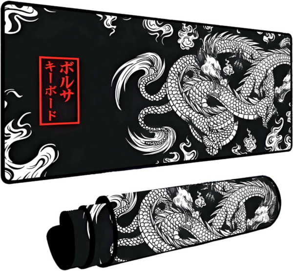 Mouse Pad Gamer Desk Pad Speed Extra Grande Várias Estampas (90x40) (Dragão Chinês Japones)