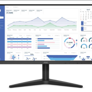 Monitor AOC 21.5" VGA e HDMI e painel VA, preta, pequeno, 22B1HM5