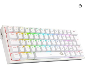 Redragon TECLADO MECANICO GAMER FIZZ RGB BRANCO SWITCH MARROM