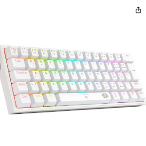 Redragon TECLADO MECANICO GAMER FIZZ RGB BRANCO SWITCH MARROM