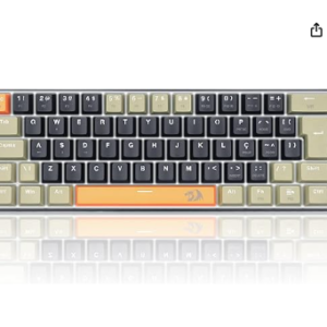 Teclado Gamer Redragon Lakshmi Laranja+ Preto+ Cinza