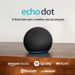 Echo Dot 5ª geração | O Echo Dot com o melhor som já lançado | Cor Preta | Alexia