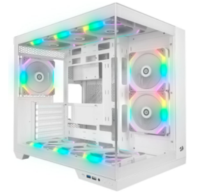 Gabinete Gamer Hayom, 4 Fans rgb, Lateral e Frontal Em Vidro Temperado, Preto - GB1749