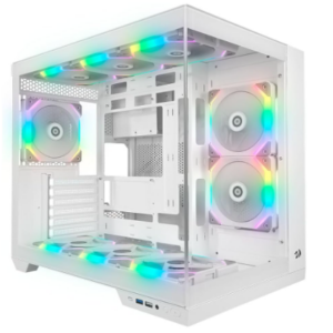 Gabinete Gamer Hayom, 4 Fans rgb, Lateral e Frontal Em Vidro Temperado, Preto - GB1749