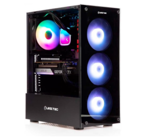 Gabinete Gamer Matrix RGB ATX 3x Cooler Fan RGB Preto GL-MATRIX-1 Liketec