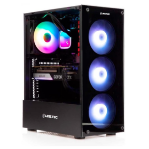 Gabinete Gamer Matrix RGB ATX 3x Cooler Fan RGB Preto GL-MATRIX-1 Liketec