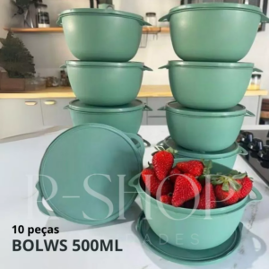 KIT POTES COZINHA 10 POTE REDONDOS BOLL 500ML