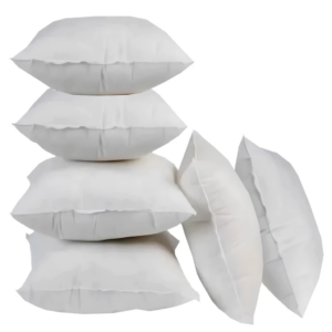 kit com 6 refil de almofada 45 cm x 45 cm de fibra ecológica