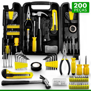 Kit Jogo De Ferramentas 200 Pcs C/Soquetes Chaves 0 5456 Titanium