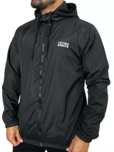 Corta Vento Masculina Impermeável Semi Forrada PRETO Rock Saints