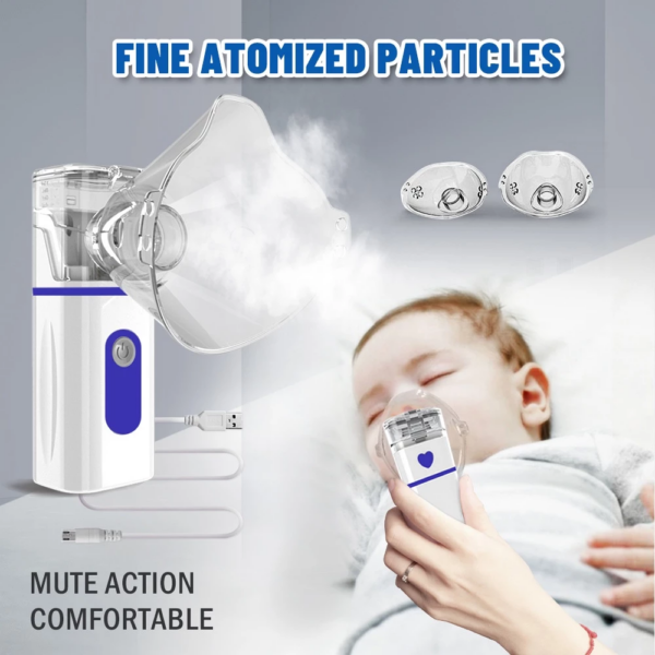 Nebulizador ultrassônico portátil infantil Inalador de baixo ruído