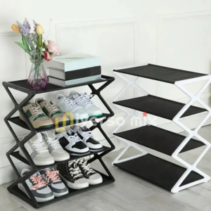 Sapateira Prateleira Premium Sanfonada 4 Andares Organizadora Multiuso Sapatos Livros Brinquedos