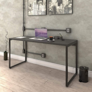 Mesa Kuadra Office 150X60X75cm Amadeirado / Est.Preta Marca: Compace