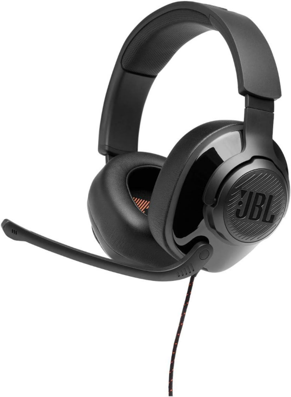 JBL Quantum 200 – Fones de ouvido para jogos circum-auriculares – Preto, grande