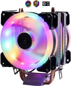 Cpu cooler 3 pinos rgb pc silencioso intel lga