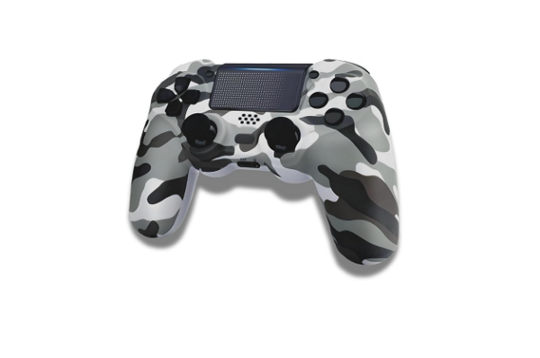 Controle Sem Fio Camuflado para Joystick de Jogo Compatível Com PS4/Slim/Pro/PC - CINZA