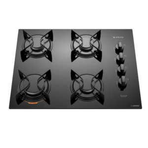 Cooktop 4 Bocas Preto com Mesa de Vidro Atlas U Top Bivolt