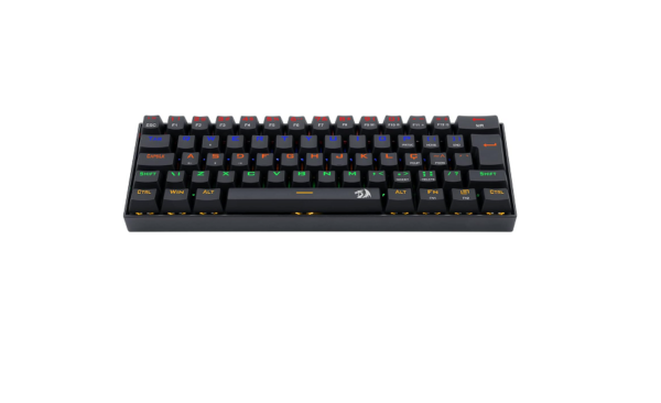 Redragon TECLADO GAMER MECANICO LAKSHMI RAINBOW PRETO SWITCH MARROM ABNT2