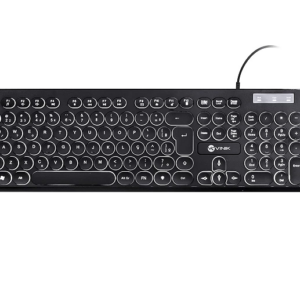 TECLADO CHOCOLATE SLIM MULTIMÍDIA TECLAS REDONDAS LED BRANCO 1.8 METROS USB – TC200 VINIK