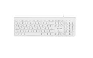 TECLADO MULTIMÍDIA USB DYNAMIC CIRCLE ABNT2 TECLAS REDONDAS CABO USB 1.8M BRANCO