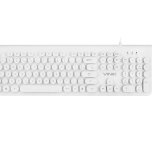 TECLADO MULTIMÍDIA USB DYNAMIC CIRCLE ABNT2 TECLAS REDONDAS CABO USB 1.8M BRANCO