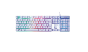 OEX Tc205 Teclado Prismatic USB Com LED, Branco