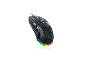 SOLAKAKA Mouse RGB para jogos com fio com concha de favo de mel, ajustável 12800 DPI
