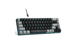 MageGee Teclado portátil 60% mecânico para jogos, MK-Box LED retroiluminado compacto de 68 teclas