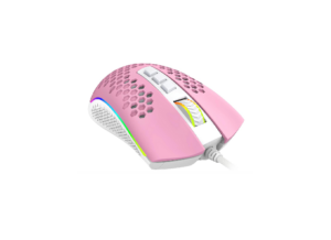 MOUSE GAMER REDRAGON STORM RGB ROSA COM BRANCO