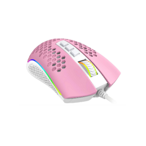 MOUSE GAMER REDRAGON STORM RGB ROSA COM BRANCO
