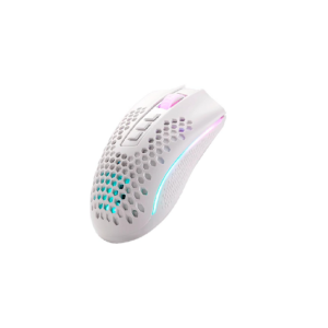 MOUSE GAMER REDRAGON STORM PRO, SEM FIO, RGB, BRANCO