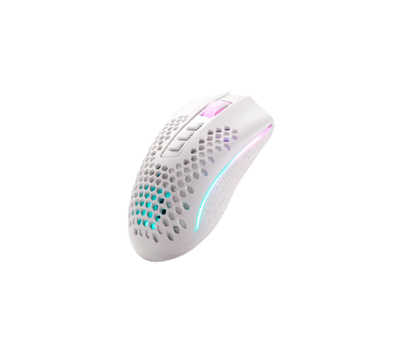 MOUSE GAMER REDRAGON STORM PRO, SEM FIO, RGB, BRANCO